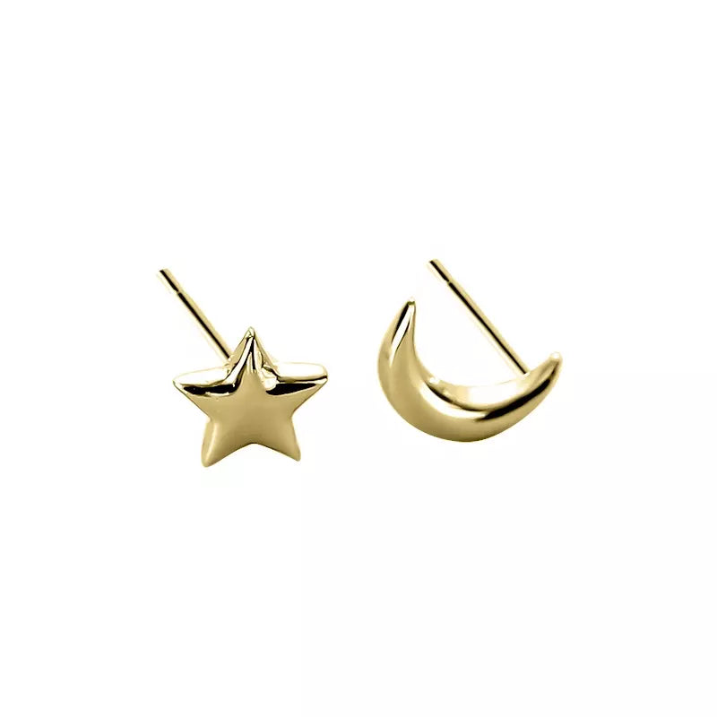 Star & Moon Studs