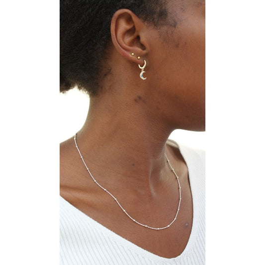 Opal Star & Moon Huggie.