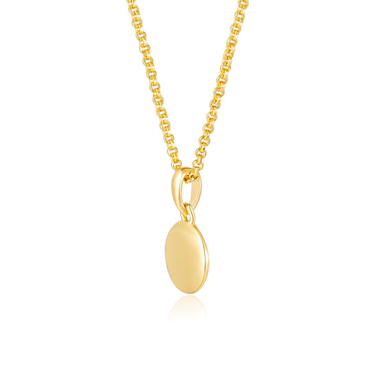 Perfect pendant - gold plated sterling silver - 18" ECO Chain Necklace