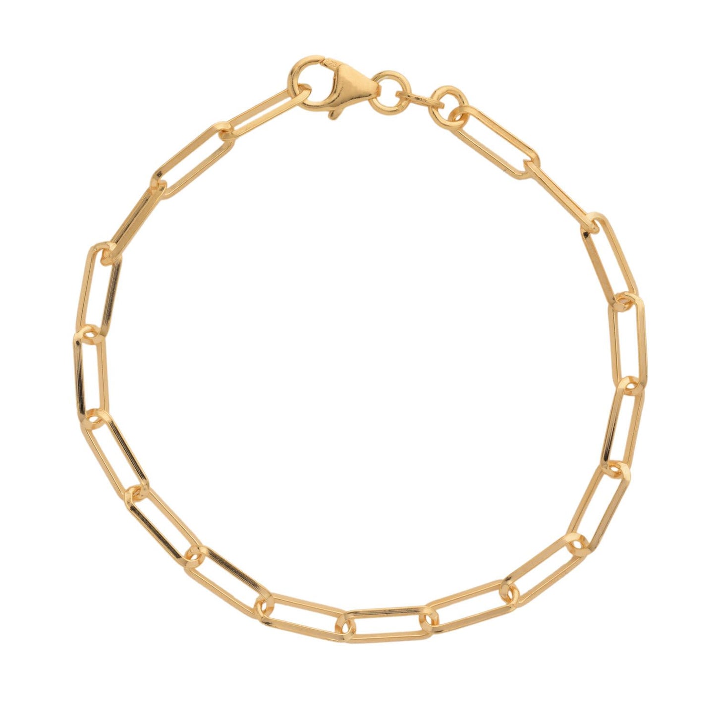 Paperclip Chain - gold plated sterling silver - 18" ECO Chain Necklace