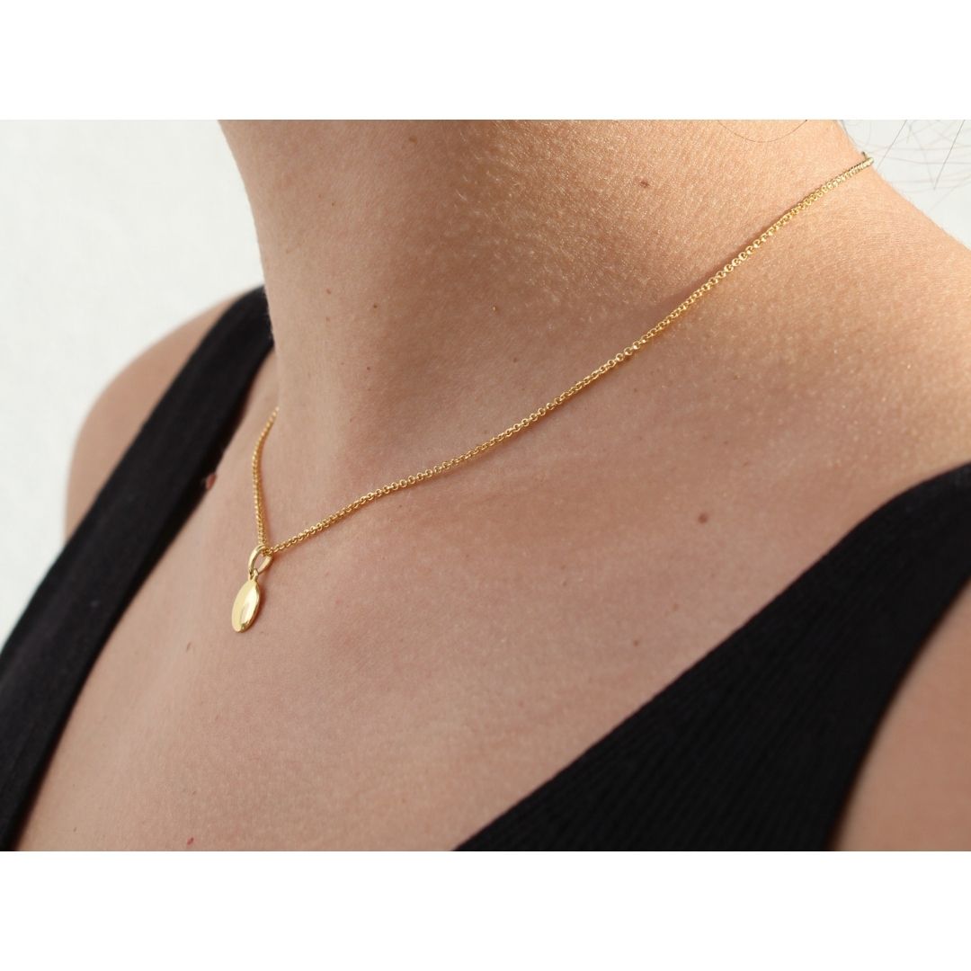 Perfect pendant - gold plated sterling silver - 18" ECO Chain Necklace